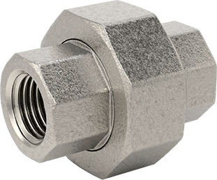 McMaster 4452K223 316 Stainless Steel Threaded Pipe Fitting Low-Pressure, Union Straight Connector, 1/4 NPT Female