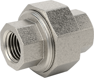 McMaster 4452K223 316 Stainless Steel Threaded Pipe Fitting Low-Pressure, Union Straight Connector, 1/4 NPT Female