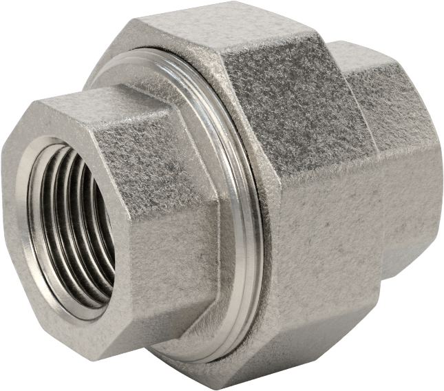 McMaster 4452K225 316 Stainless Steel Threaded Pipe Fitting Low-Pressure, Union Straight Connector, 1/2 NPT Female
