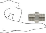 McMaster 4452K844 316 Stainless Steel Threaded Pipe Fitting Low-Pressure, Straight Connector, 1/2 NPT Male