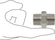 McMaster 4452K845 316 Stainless Steel Threaded Pipe Fitting Low-Pressure, Straight Connector, 3/4 NPT Male