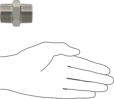McMaster 4452K846 316 Stainless Steel Threaded Pipe Fitting Low-Pressure, Straight Connector, 1 NPT Male