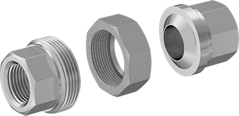 McMaster 4452K223 316 Stainless Steel Threaded Pipe Fitting Low-Pressure, Union Straight Connector, 1/4 NPT Female