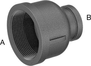 McMaster 44605K329 Low-Pressure Pipe Fitting Iron, Straight Reducer, 2 x 1 NPT Female