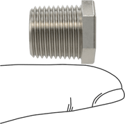 McMaster 4464K262 Hex Bushing 304 Stainless Steel, 3/8 in x 1/8 in Fitting Pipe Size, Male NPT x Female NPT