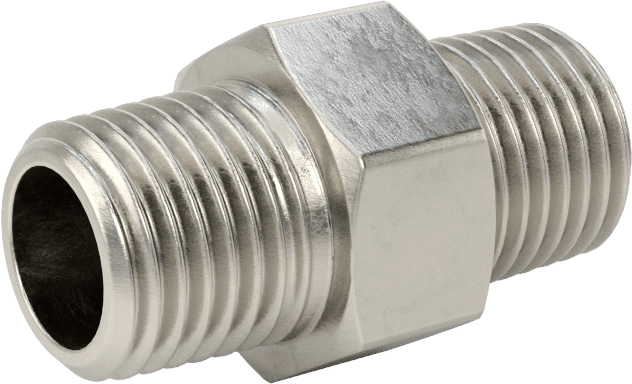 McMaster 4464K721 304 Stainless Steel Threaded Pipe Fitting Low Pressure, Straight Connector, 1/4 NPT Male