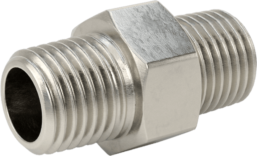 McMaster 4464K721 304 Stainless Steel Threaded Pipe Fitting Low Pressure, Straight Connector, 1/4 NPT Male