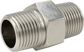 McMaster 4464K731 304 Stainless Steel Threaded Pipe Fitting Low Pressure, Straight Connector, 3/8 NPT Male