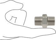 McMaster 4464K741 304 Stainless Steel Threaded Pipe Fitting Low Pressure, Straight Connector, 1/2 NPT Male