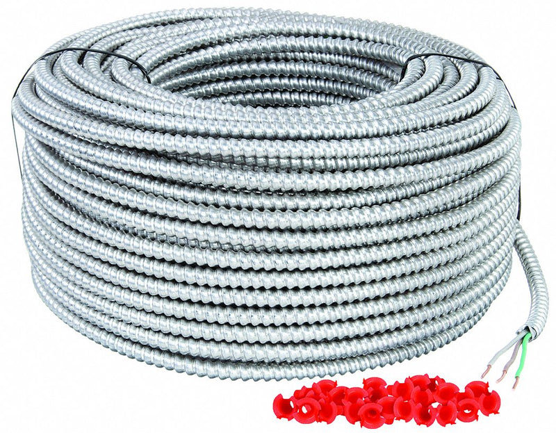 Southwire 68936401 Armorlite Metal Clad Armored Cable Brown/Gray 12 AWG 250 ft