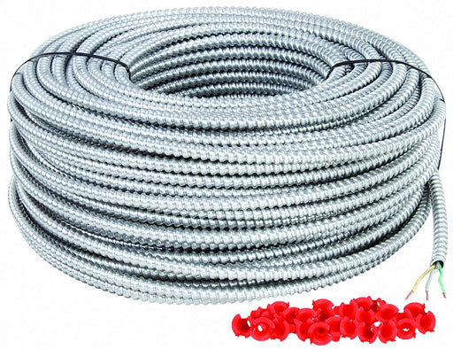 Southwire 68932301 Armorlite Metal Clad Armored Cable Gray/Yellow 12 AWG 250 ft