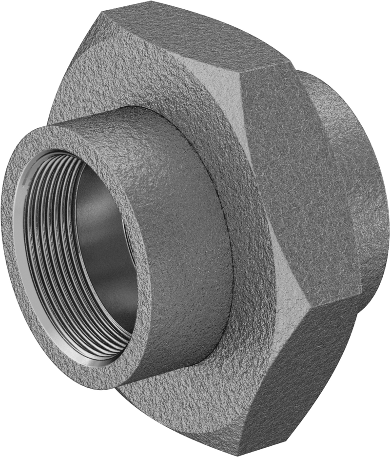 McMaster 44705K249 Low-Pressure 356 Aluminum Pipe Union Connector, 2 NPT Female, Class 150, Hex Body