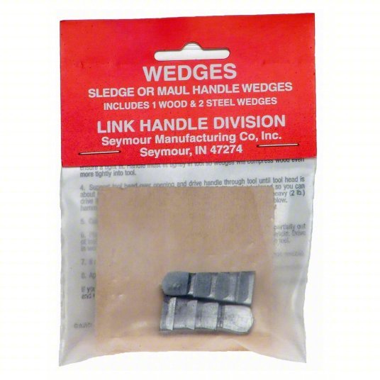 Seymour Midwest Link 64133GRA Sledge Handle, 2 Wedges 2 1/2 in Top Wd, 3/8 in Max Thick, For 6 lb Max Head Wt