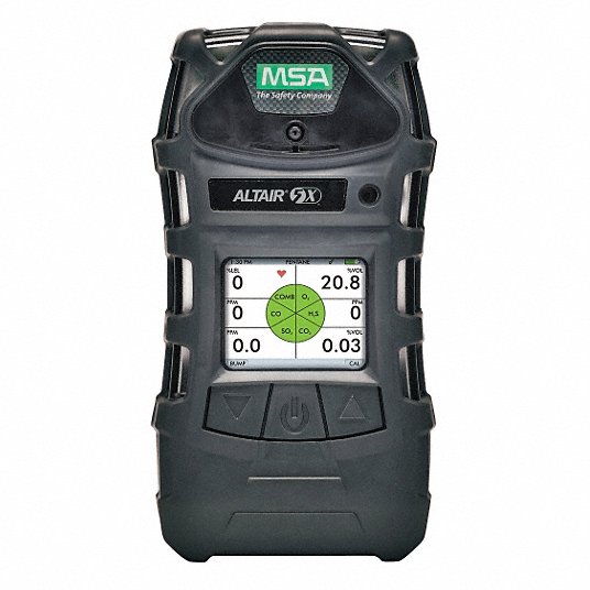 MSA A-ALT5X-BLKB100C020 Multi-Gas Detector ALTAIR 5X, Sampling Pump, Lithium Ion, CL2/CO/CO/H2S/CO/NO2/NH3/O2/SO2