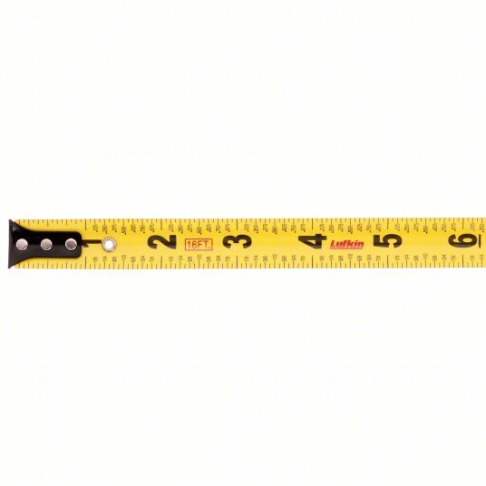 Lufkin PQR1316N Tape Measure Inch/Fractional-Read, Nonmagnetic Single Hook Tip, 16 ft, Std Blade