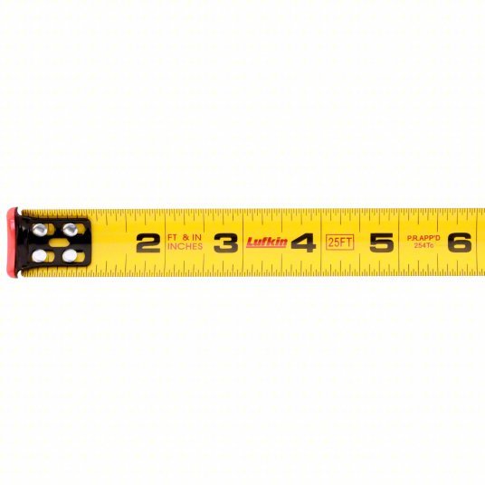 Crescent Lufkin L725MAG Magnetic Tip Tape Measure Inch, 25 ft, Std Blade, 1/16 in