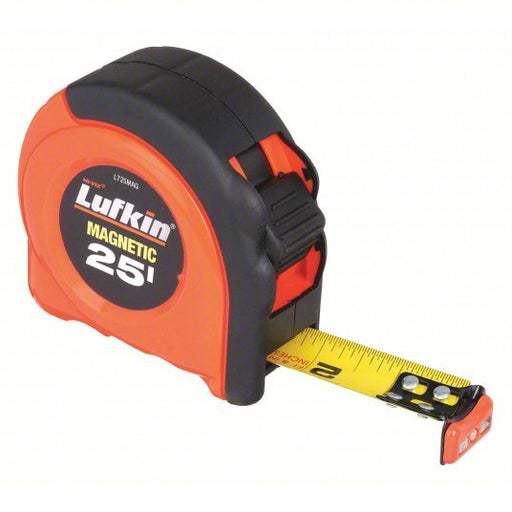 Crescent Lufkin L725MAG Magnetic Tip Tape Measure Inch, 25 ft, Std Blade, 1/16 in