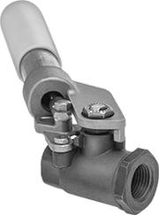 McMaster 45155K63 High-Pressure On/Off Valve with Spring-Close Lever Handle, Steel, 1/2 Pipe Size