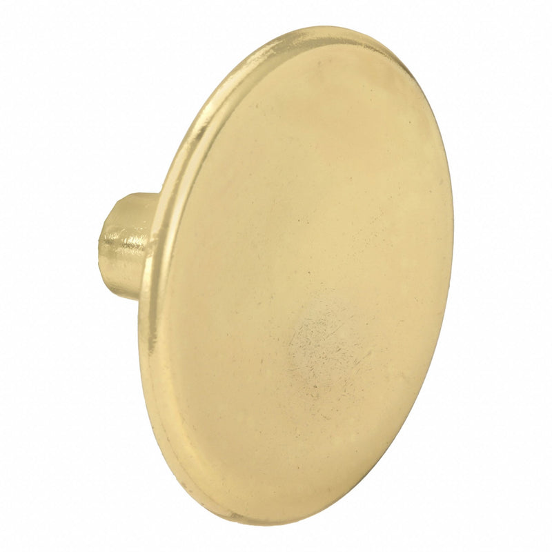 Approved Vendor 8-300 Cabinet Knob, Brass, Polished Brass, 1 1/2 in Grip Dia