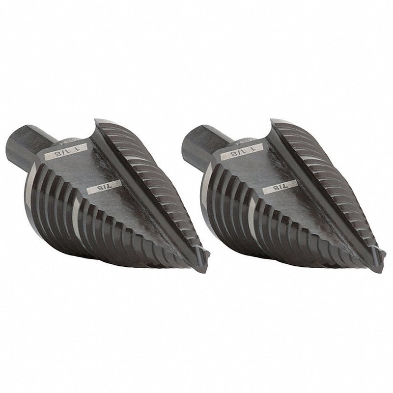 Milwaukee 48-89-9239 Step Drill Bit Set 16 Hole Sizes, 7/8 in to 1 1/8 in, 1/4 in Step Increments, 2 PK - Redwood.KV451N45