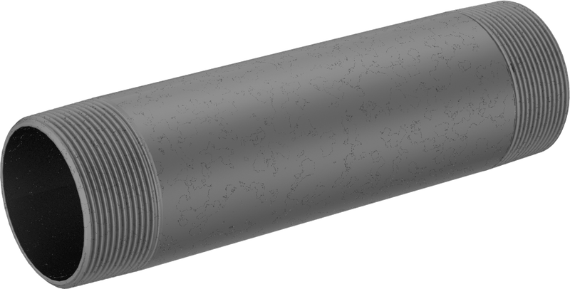 McMaster 4549K804 Standard-Wall Galvanized Steel Threaded Pipe Nipple, Threaded Both Ends, 3 NPT, 12" Long, Sch 40