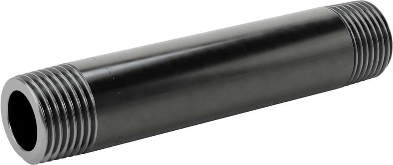 McMaster 4550K177 Thick-Wall Welded Steel Pipe Nipple, Threaded Both Ends, 1/2 NPT, 4" Long, Sch 80, Class 300