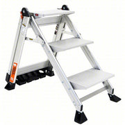 Little Giant 11903 Folding 3 Steps, 26 in Top Step Ht, 21 1/2 in Bottom Wd, 375 lb Load Capacity