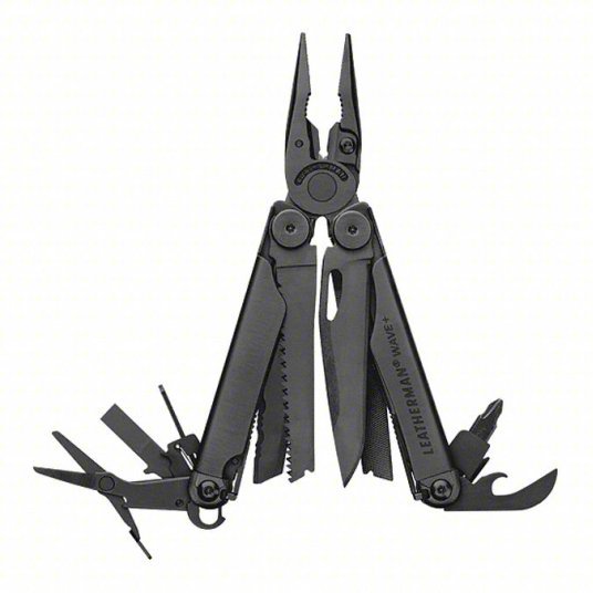 Leatherman WAVE PLUS Multi-Tool Plier, 18 Tools, 18 Functions, 4 in Closed Lg, 6 7/8 in Open Lg