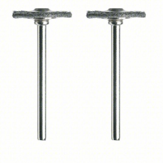 Dremel 428-02 Rotary Tool Brush 3/4 in Brush Dia, Wheel, Straight, Mounted, 15,000 RPM Max. Speed, 2 PK