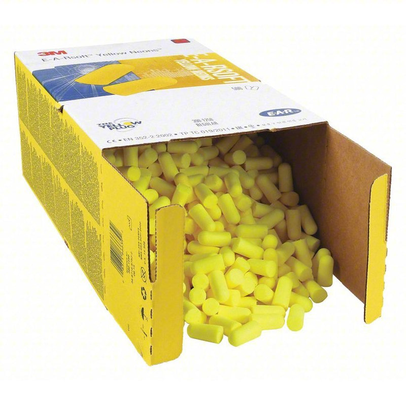 3M 390-1250 Ear Plug Dispenser Refill, Bullet, 33 dB NRR, Uncorded, Roll-Down, Disposable