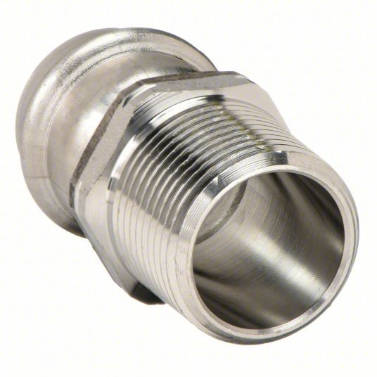 Viega 85027 Adapter 304 Stainless Steel, Press-Fit x MNPT, 3/4 in Copper Tube Size