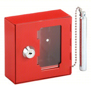 Barska AX11838 Key Box 1 Key Capacity, Single Key Lock, Steel, Red, 4 in Ht, 4 in Wd, 2 in Dp, Wall Mount