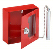 Barska AX11838 Key Box 1 Key Capacity, Single Key Lock, Steel, Red, 4 in Ht, 4 in Wd, 2 in Dp, Wall Mount