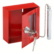 Barska AX11838 Key Box 1 Key Capacity, Single Key Lock, Steel, Red, 4 in Ht, 4 in Wd, 2 in Dp, Wall Mount