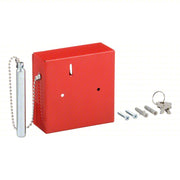 Barska AX11838 Key Box 1 Key Capacity, Single Key Lock, Steel, Red, 4 in Ht, 4 in Wd, 2 in Dp, Wall Mount