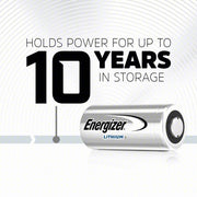 Energizer EL123ABP2 Lithium Cell Battery, 123, 3V, PK2