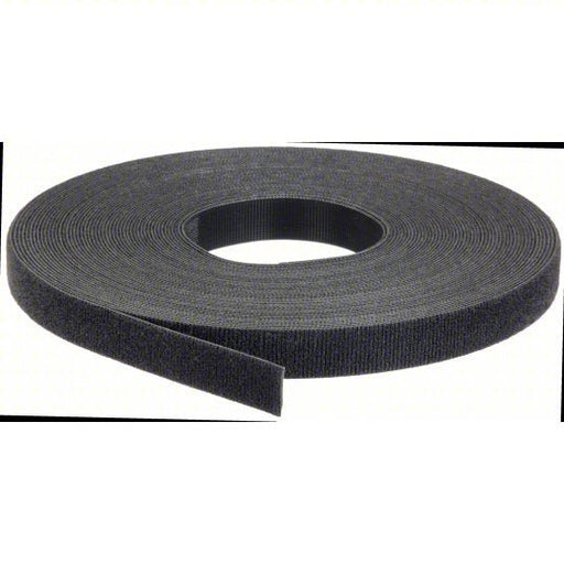 Rip-Tie W-75-HRL-BK Hook-and-Loop Cable Tie Roll 75 ft Lg, 1 in Wd, 50 lb Tensile Strength, Black