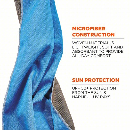 Chill-Its 6602MF Evaporative Cooling Towel Blue, Universal, Polyester/Spandex