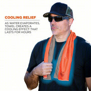 Chill-Its 6602MF Evaporative Cooling Towel Blue, Universal, Polyester/Spandex