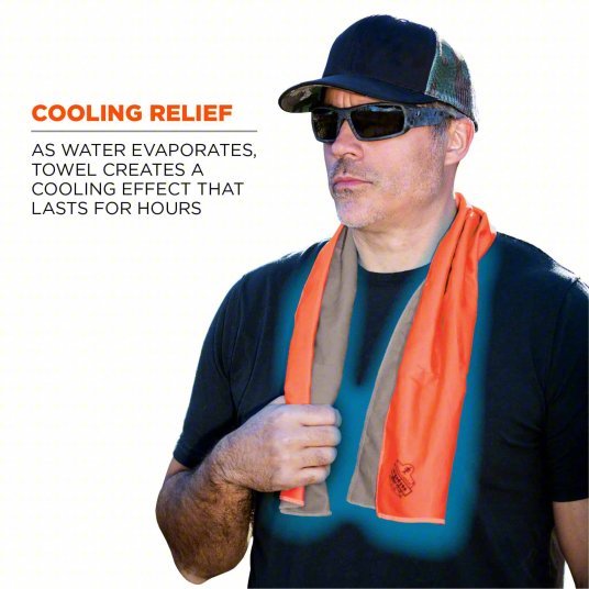 Chill-Its 6602MF Evaporative Cooling Towel Blue, Universal, Polyester/Spandex
