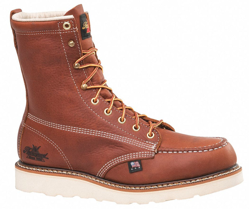 Thorogood Shoes 804-4208 Men's 8-Inch Work Boot, Size 11 EE, Light Brown, Steel Toe