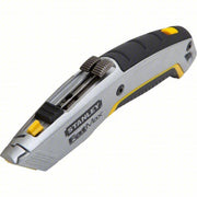 Stanley 10-789 Twin Blade Utility Knife 7 in Overall Lg, Steel Hook Tip, Rubberized, Metal/Rubber