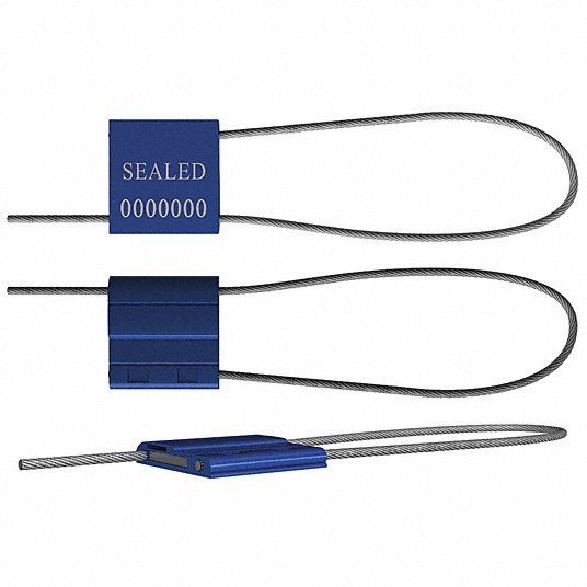 Universeal F150M-2 BLUE50 Steel, 12 in Cable Lg, 1/16 in Cable Dia, 719 lb Breaking Strength, Gen Security, 50 PK