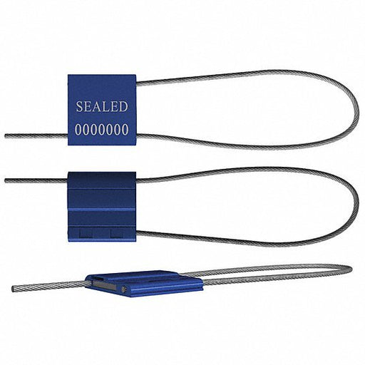 Universeal F150M-2 BLUE50 Steel, 12 in Cable Lg, 1/16 in Cable Dia, 719 lb Breaking Strength, Gen Security, 50 PK