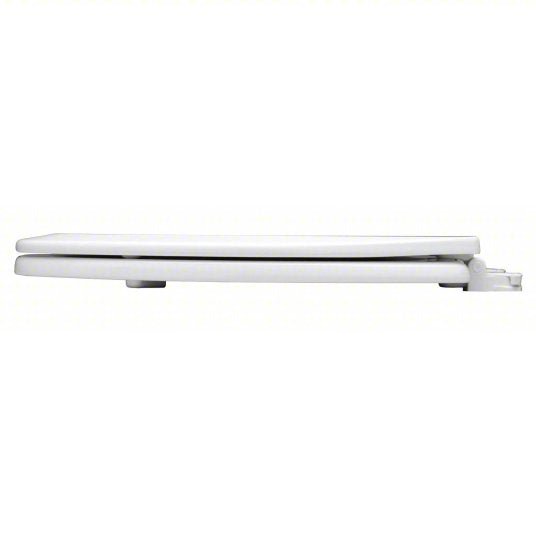 Bemis 500EC-000 Toilet Seat White, Plastic, External Check Hinge, 2 in Seat Ht, 16 7/8 in Bolt to Seat Front