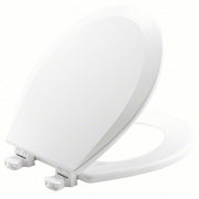 Bemis 500EC-000 Toilet Seat White, Plastic, External Check Hinge, 2 in Seat Ht, 16 7/8 in Bolt to Seat Front