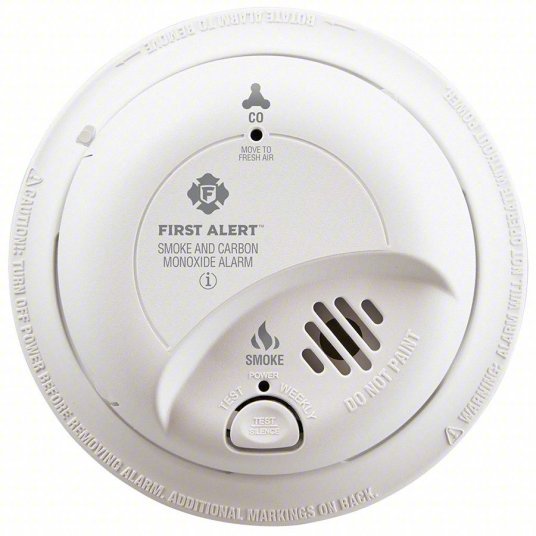 First Alert SC9120LBL Carbon Monoxide and Smoke Alarm, Electrochemical, Ionization Sensor, 85 dB @ 10 ft Audible Alert