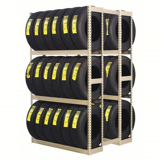 Tennsco ZDT-6084S Double Sided Boltless Tire Rack, 6 Shelves, 48 Tires Held