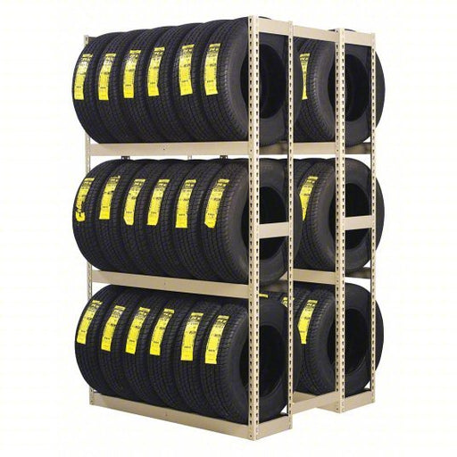 Tennsco ZDT-6084S Double Sided Boltless Tire Rack, 6 Shelves, 48 Tires Held