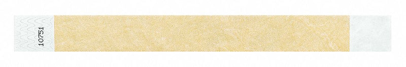 Identiplus T2-11 ID Wristband, Tyvek, 1 in W x 10 in L, Yellow, Adhesive, Blank, 500 PK